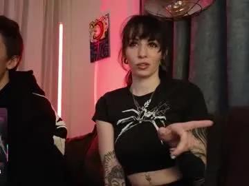 abyssknight666 — GOAL: Take of clothes [100 tokens remaining] New couple here #couple #domi #tattooed #goth #blowjob
