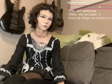 dandelion_sea — Your doll is here.. Wanna play with me?  c: pvt open - Goal: Take off my jacket [281 tokens left] #femboy #trans #stockings #skinny #feet