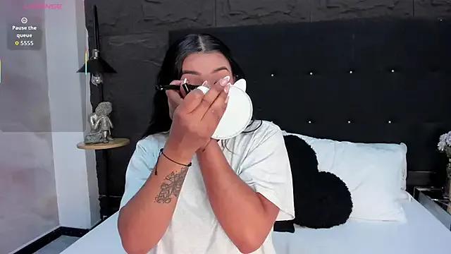 ChlooeScott — Show boobs near cam, spit & rub nipples