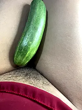 Sarah199 — Play with big cucumber  spray water 