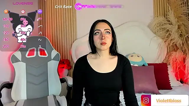 Violettbloss — fingers in pussy + control lush x 5 min